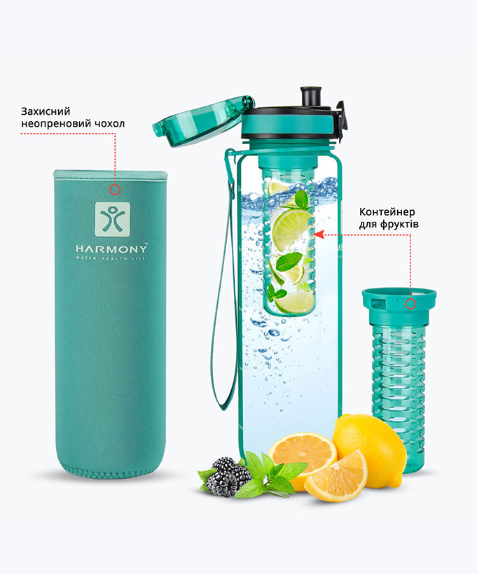Пляшка для води Harmony Total Aqua 0,65 л.