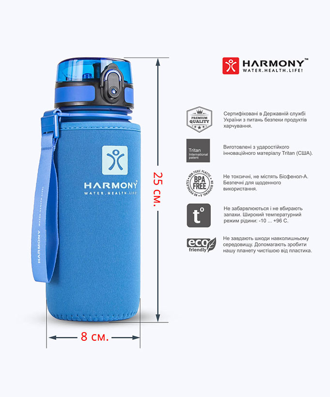 Пляшка для води Harmony Total Ocean 0,65 л.
