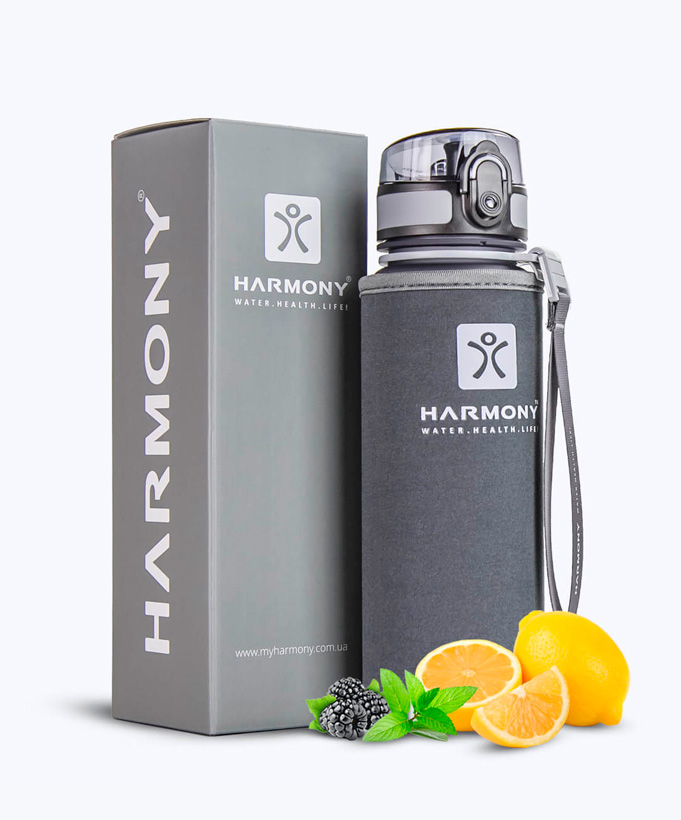 Пляшка для води Harmony Total Graphite 0,5 л.