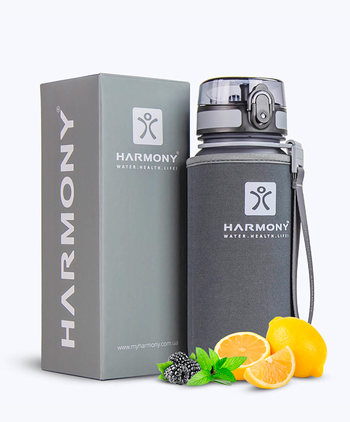 Пляшка для води Harmony Total Graphite 0,65 л.