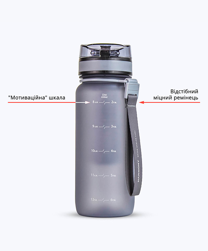 Пляшка для води Harmony Total Graphite 0,65 л.