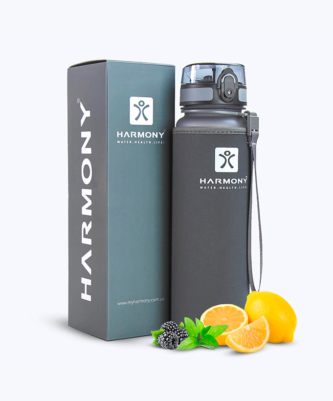 Пляшка для води Harmony Graphite 1 л.