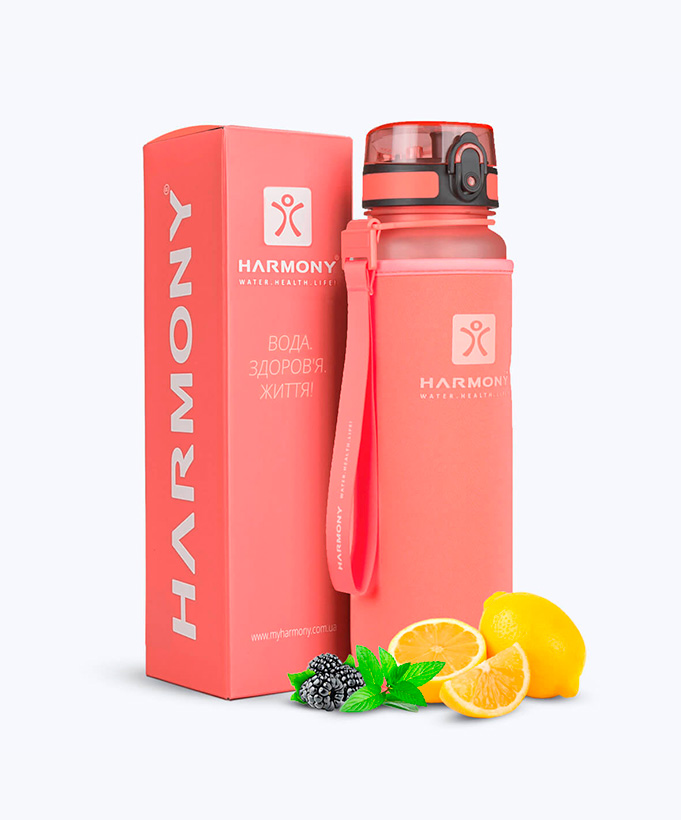 Пляшка для води Harmony Total Peach 1 л.