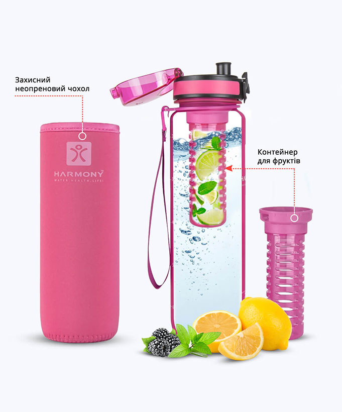 Пляшка для води Harmony Total Rose 0,65 л.