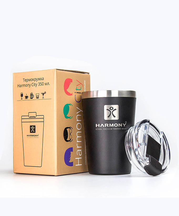 Термокружка Harmony City Black 0,35 л.
