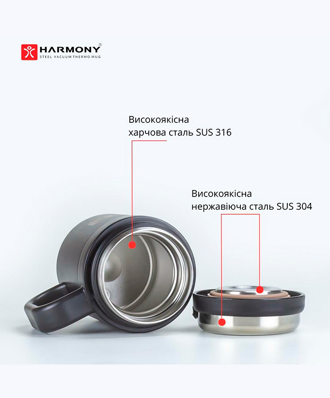 Термокружка Harmony Travel Pro Black 0,5 л.