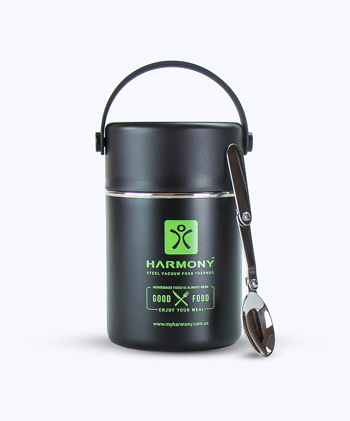 Термос для їжі Harmony Black 0,8 л.