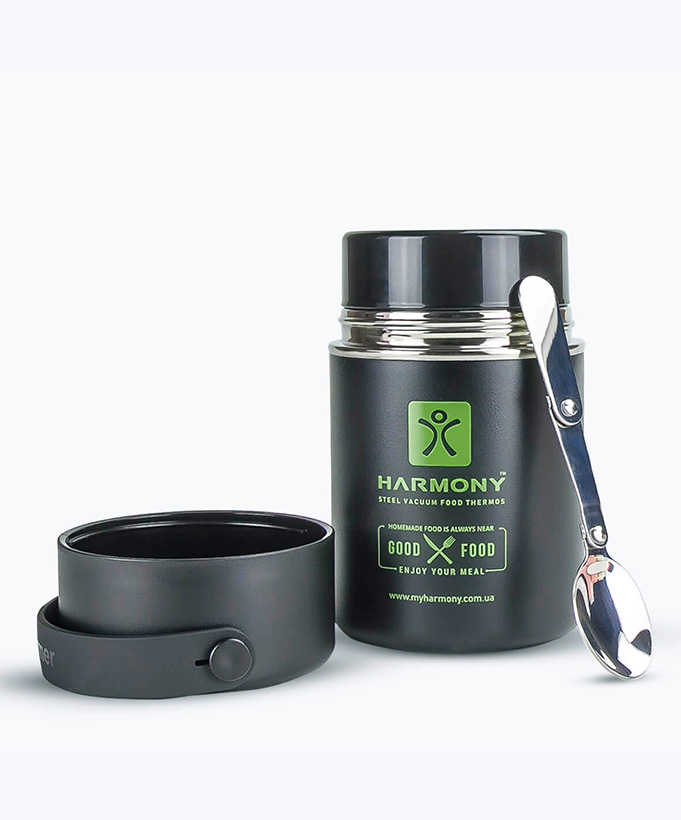 Термос для їжі Harmony Black 0,8 л.