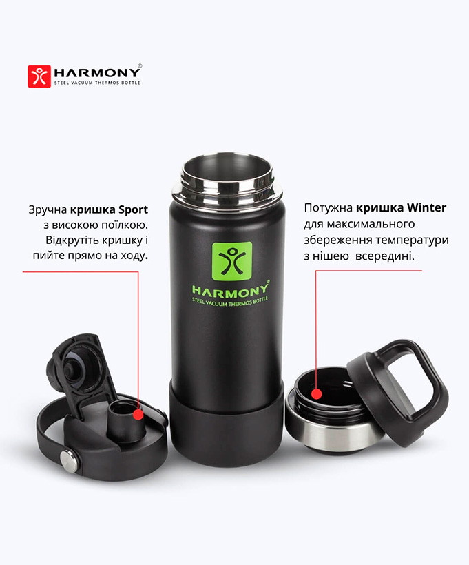 Термос Harmony Comfort Black 0,5 л.