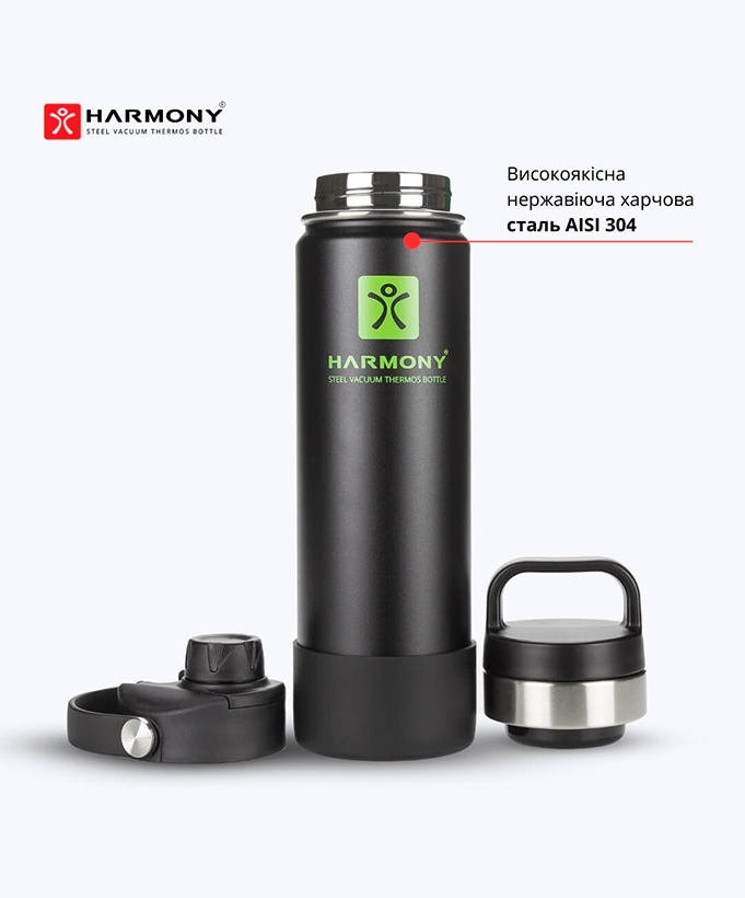 Термос Harmony Comfort Black 0,65 л.